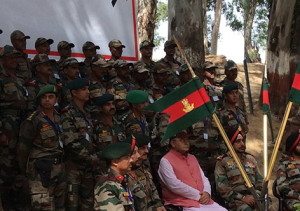 The Union Minister of India for Finance, Corporate Affairs and Defence, Shri Arun Jaitley visits Dera Baba Nanak near International Border, in Punjab on August 18, 2014.