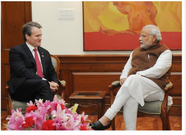 Chairman of Bank of America calls on PM of India
