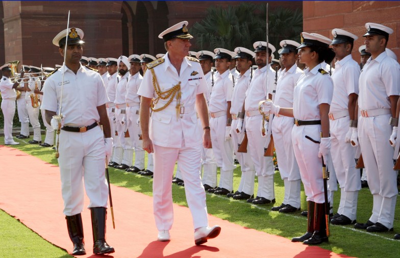 Admiral Sir George Zambellas, First Sea Lord on Visit to India